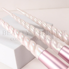 Plating Spiral Handle Powder Single Makeup Brush With Pink Ferrule