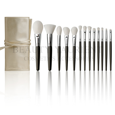 Make-upbürsten-Satz der Eigenmarken-13pcs mit Chromeplate-Messing in Kosmetiktasche